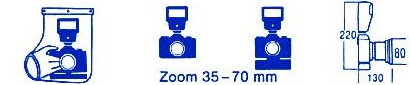 Водонепроницаемый, герметичный аквабокс с внутренней перчаткой для зеркальных фотокамер без автофокуса Ewa-Marine U-FX
