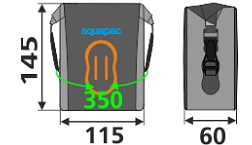 Размер внешней водонепроницаемой сумки Aquapac 020