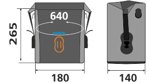 Размер внешней водонепроницаемой сумки Aquapac 022