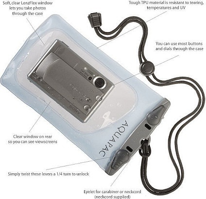 Герметичный чехол для компактных фотоаппаратов, для подводной съёмки - Aquapac 404 Mini Camera Case