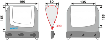 Размеры водонепроницаемого чехла Aquapac 445
