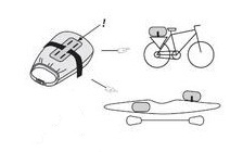 Крепление рюкзака Aquapac 755 к лодке или велосипеду