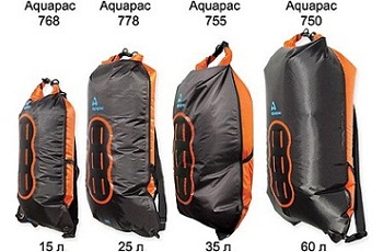 Размеры рюкзаков Noatak Wet & Drybag