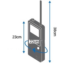 Размер рации для герметичного чехла OB1036BLK