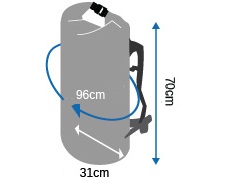 Размер герметичного рюкзака OB1055BLK