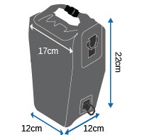Размеры водонепроницаемой сумки для фотоаппарата OB1087BLK