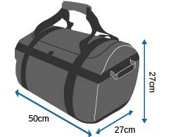 Размеры дорожной сумки - рюкзака OB1091BLK