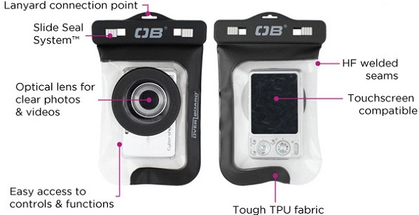 Over Board OB1103BLK - Waterproof Zoom Lens Camera Case