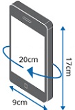 Размеры телефона для водонепроницаемого чехла OB1106BLK