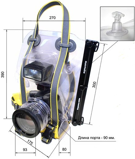 Размеры герметичного бокса для фотокамеры Ewa-Marine U-BXP100