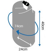 Размер гермомешка OverBoard US1005B-Chevy
