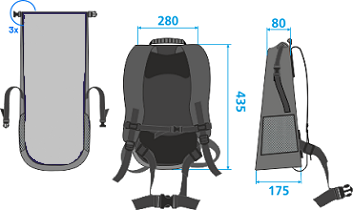 Размеры герморюкзака Aquapac 793