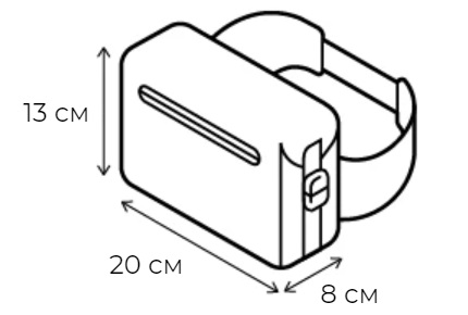 Размеры водонепроницаемой сумки OB1049BLK-R