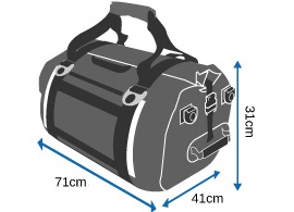 Размеры дорожной сумки-рюкзака OB1155BLK
