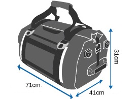 Размеры дорожной сумки-рюкзака OB1155BLK Размеры дорожной сумки-рюкзака OB1155BLK