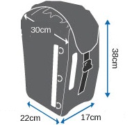 Размеры велосумки OB1159BLK