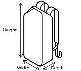 Размеры водонепроницаемого рюкзака OB1204GRY